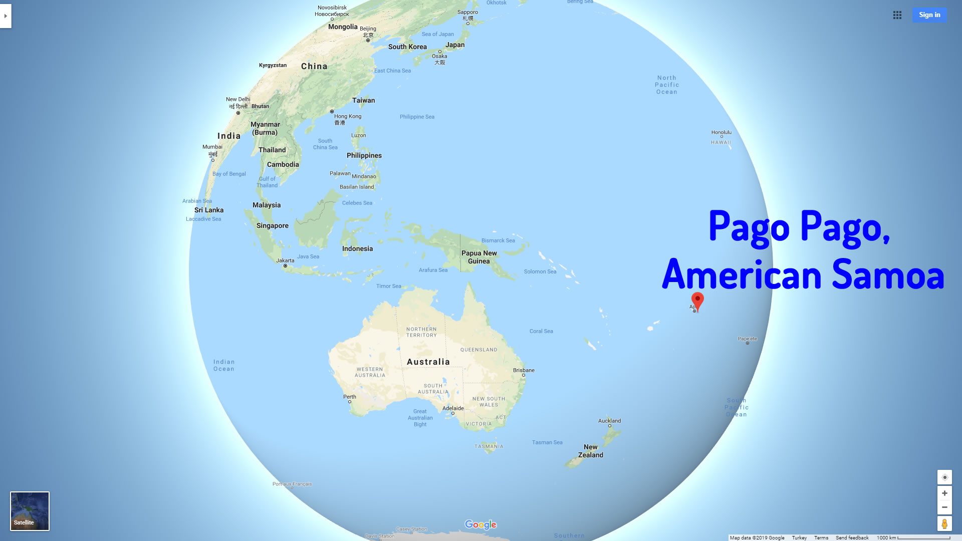 Pago Pago map American Samoa